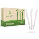 Facas descartáveis Ecovita 100% compostáveis 500 utensílios com bandeja