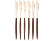 Facas Madeira Organic dourado 22 cm