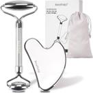 Face Roller e Gua Sha Bealihelp em Aço Inoxidável - Tratamento Facial