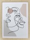 Faces em linhas iii - quadro decorativo moderno