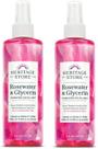 Facial Mist HERITAGE STORE Água de rosas e glicerina 240 mL x 2