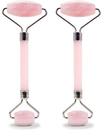 Facial Roller Plum Beauty Rose Quartz, pacote com 2