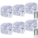 Fairy Lights BOSSERN 60LED operado por bateria, pacote com 6 unidades Cool White