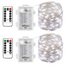 Fairy Lights BXROIU 2 operados por bateria de 5 m 50 LEDs com controle remoto Fairy Lights BXROIU 2 operados por bateria de 5 m 50 LEDs com controle remoto