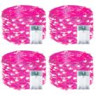 Fairy Lights EXF 50 LED rosa operado por bateria, pacote com 4 pés Fairy Lights EXF 50 LED rosa operado por bateria, pacote com 4 pés