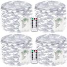 Fairy Lights EXF, operado por bateria, 33 m, 100 LED, pacote com 4 unidades, Cool White