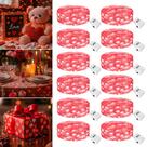 Fairy Lights Fairdeer de 7 pés e 20 LED operado por bateria, pacote com 12 unidades vermelhas