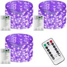 Fairy Lights YIQU 80 LED Purple Halloween, pacote com 3 modos