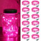 Fairy Lights ZGWJ 20 LED operado por bateria, 2 m, pacote com 12 unidades, rosa