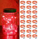 Fairy Lights ZGWJ 20 LED, operado por bateria, 7 pés, pacote com 24 unidades, vermelho