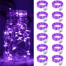 Fairy Lights ZGWJ 20 LED operado por bateria de 2 m roxo (pacote com 12)