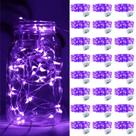 Fairy Lights ZGWJ operado por bateria 7 pés 20 LED roxo x24