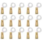 Fairy String Lights LoveNite 20 LED em forma de cortiça, fio prateado