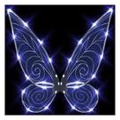 Fairy Wings quescu Light up para adultos e crianças, branco