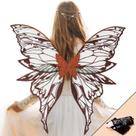 Fairy Wings YKW para mulheres adultas Auburn com luvas de renda 80x75cm