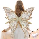 Fairy Wings YKW para mulheres adultas Butterfly Cosplay Gold