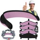 Faixa Absorvente para Capacete de Segurança Ibicboc 4 Peças Lavável e Reutilizável Rosa