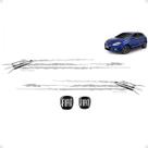 Faixa Adesivo Bravo Wolverine Prata + Emblemas Fiat Black