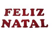 Faixa Aplique Enfeite Eva Feliz Natal Vermelho Glitter Letras de 13cm