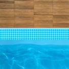 Faixa Autocolante para borda de piscina 1mx20cm 12und azul e verde liso