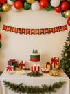 Faixa Bandeirola Feliz Natal 180x15cm Festa Decoração