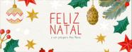 Faixa Banner em Lona Decoração Feliz Natal e Um Próspero Ano Novo - 200x080cm
