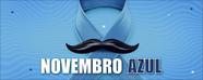 Faixa Banner em Lona Novembro Azul Fita e Bigode - 200x080cm