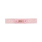 Faixa bebê com flor e pérolas - Rosa bebê