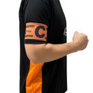 Faixa Braçadeira de Capitão Adulto Ajustável Laranja e Preto Dafoca Sports Faixa Braçadeira de Capitão Adulto Ajustável Laranja e Preto Dafoca Sports