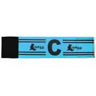 Faixa Braçadeira de Capitão Infantil Ajustável Azul Claro e Preto Dafoca Sports