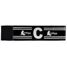Faixa Braçadeira de Capitão Infantil Ajustável Preto e Branco Dafoca Sports
