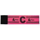 Faixa Braçadeira de Capitão Infantil Ajustável Rosa e Preto Dafoca Sports