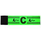 Faixa Braçadeira de Capitão Infantil Ajustável Verde e Preto Dafoca Sports
