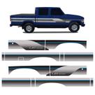 Faixa C20 Deluxe 1995 1996 Adesivos Prata/azul Cabine Dupla