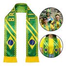 Faixa Cachecol Bandeira Do Brasil Copa Do Mundo Torcedor Verde Amarelo Copa Brasil M