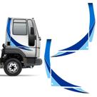 Faixa Caminhão Ford Cargo 2001 814 815 Adesivo Lateral Azul