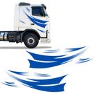 Faixa Caminhão Volvo Fh Adesivo Lateral Azul Personalizado