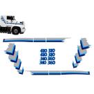 Faixa Caminhão Volvo NL 310 340 360 410 Adesivo Azul e Cinza