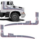 Faixa Caminhão Volvo Power 340 1989 Adesivo Cinza e Azul
