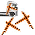 Faixa Caminhão Volvo Suécia Fh Performance Laranja/Preta
