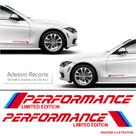 Faixa carro bmw performance limited adesivo lateral vermelho