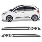 Faixa Citroen C3 2013/2019 Adesivo Grafite Lateral Tuning