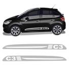 Faixa Citroen C3 2013 Até 2019 Adesivo Cinza Lateral Tuning