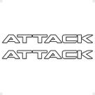 Faixa Compatível C/ Frontier Attack 2012/2016 Adesivo Preto