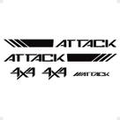 Faixa Compatível C/ Frontier Attack 4x4 2017/ Adesivo Preto