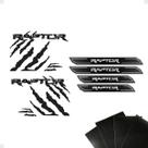 Faixa Compatível C/ Ranger Raptor Adesivo Preto + Soleira