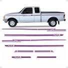 Faixa Compatível C/ Ranger Stx 1995 Cabine King Adesivo Roxo