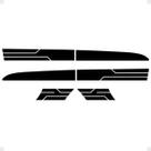 Faixa Compatível Com Ranger Sport Cabine Dupla /2019 Preto