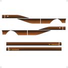 Faixa Compatível F1000 1989 Adesivo Laranja Cabine Simples Faixa Compatível F1000 1989 Adesivo Laranja Cabine Simples