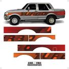 Faixa Compatível F1000 93 Turbo Adesivo Cabine Extra Laranja